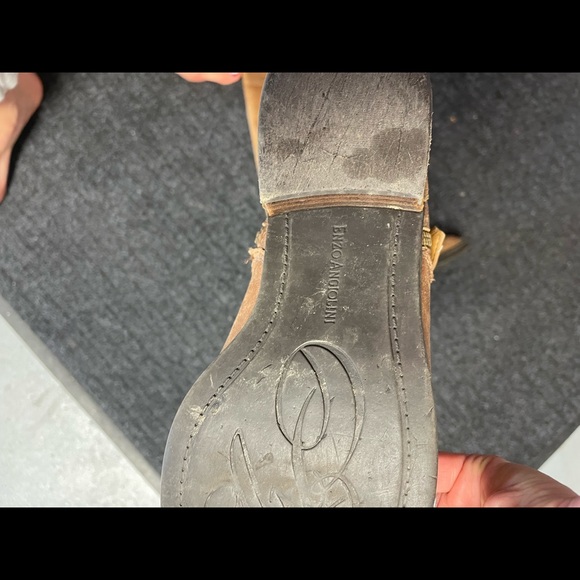 Brown leather zip up boots - Picture 3 of 3